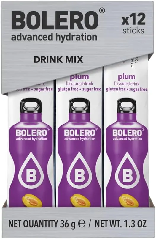 Bolero Sticks, pack de 12 sobres de 3g para una hidratación deliciosa. Bebida en polvo sin azúcar y sin calorías, con Vitamina C y Stevia. El refresco ideal para deportistas y dietas.