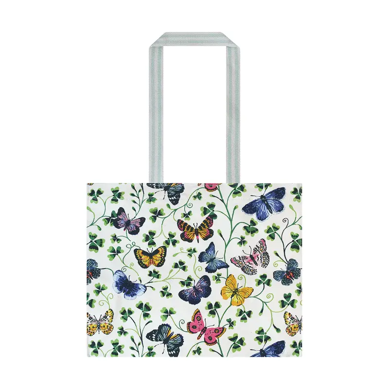 Bolsa de algodón con asas largas "Butterfly Grove"