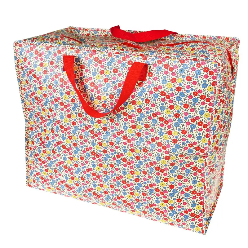 Bolsa gigante para almacenar diseño florecillas