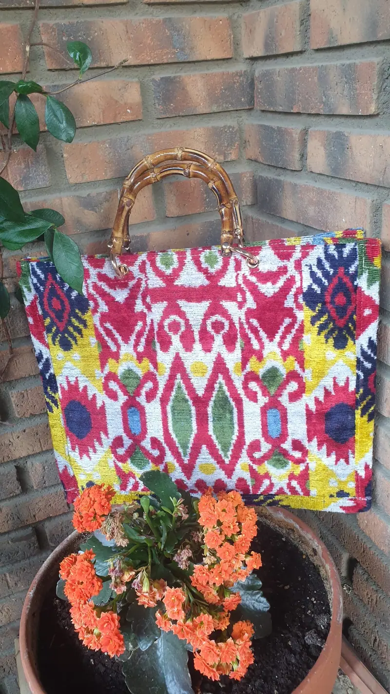 Bolso asa de caña rosa