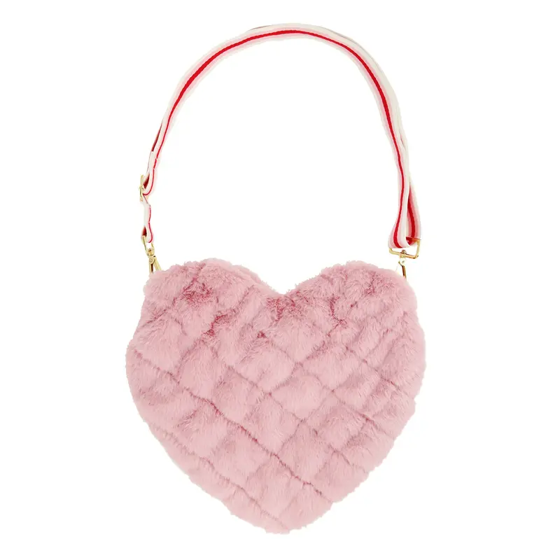 Bolso de peluche corazón