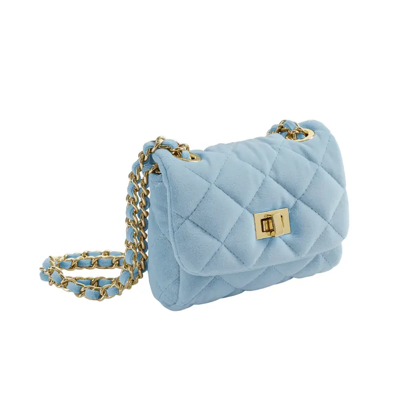 Bolso pequeño de terciopelo azulito