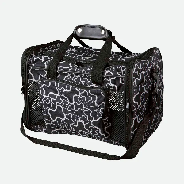 Bolso transportín Adriana Nylon Negro - 26 x 27 x 42 cm
