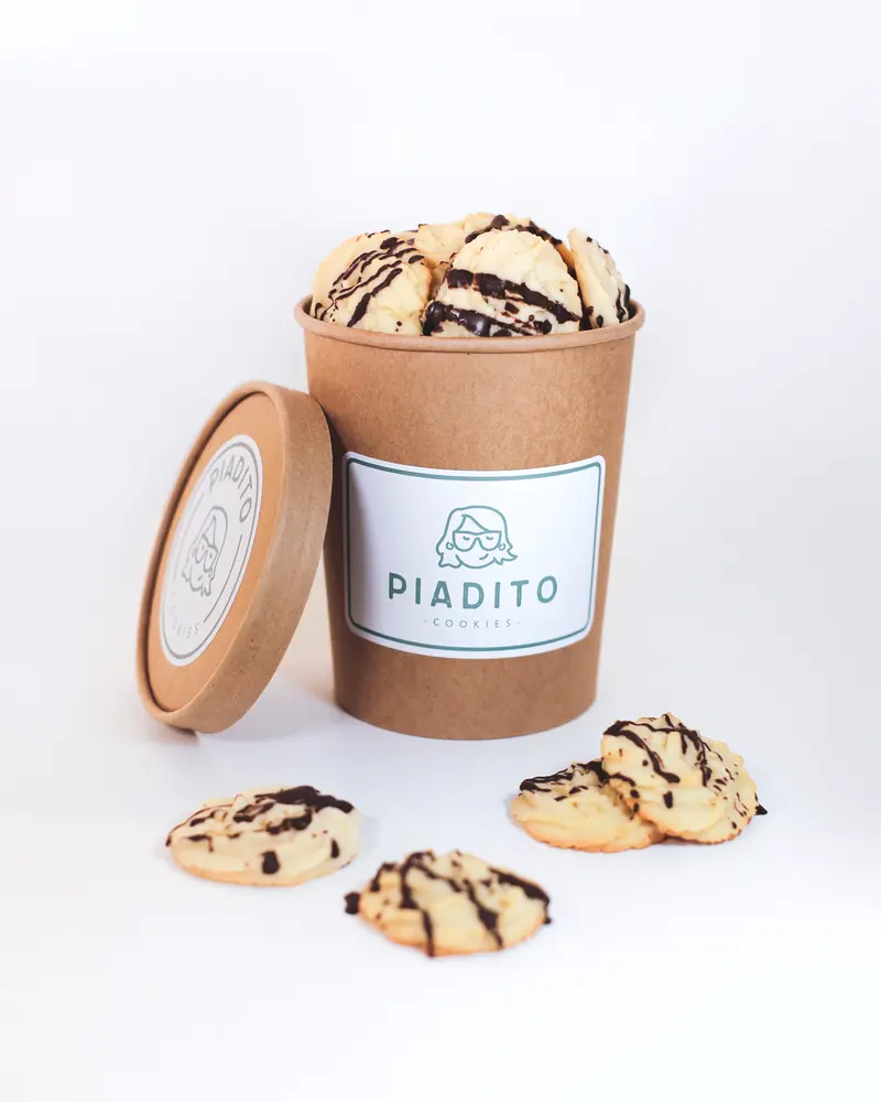 Bote grande pastas de mantequilla Piadito con chocolate