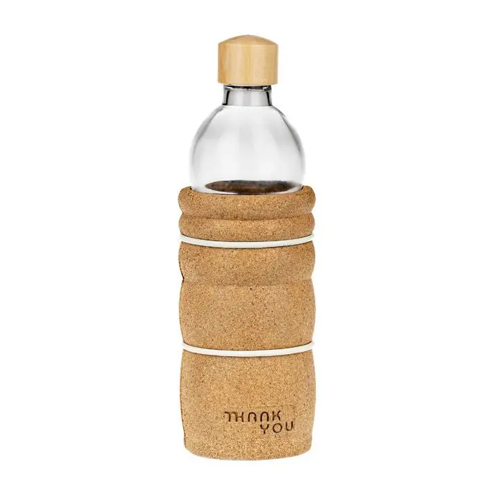Botella de cristal y tapón de madera 500ml - Nature`s Desing