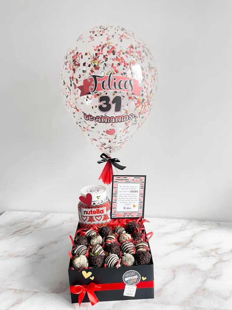 BOX FRESAS CON CHOCOLATE Y NUTELLA