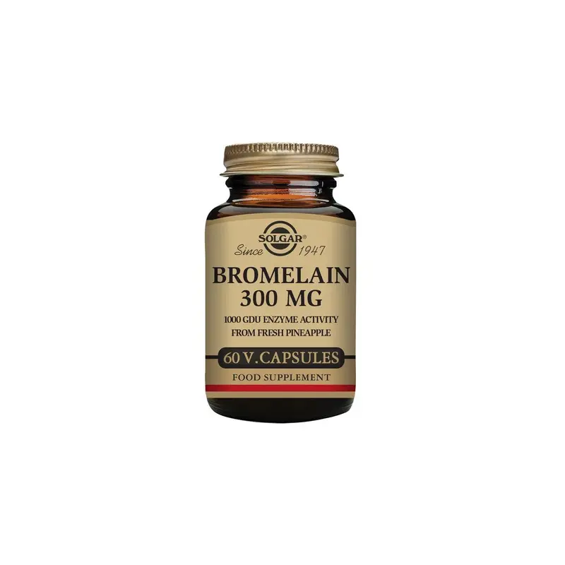 Bromelina 300mg - 60 vegecápsulas - Solgar