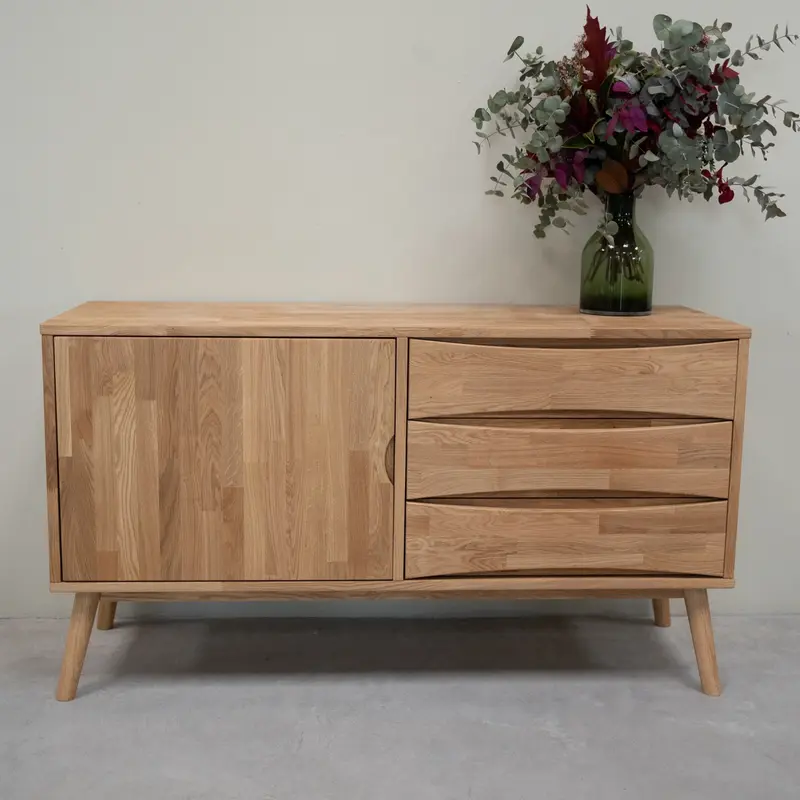 Buffet commode en bois massif de chêne Malmo 1 – NordicStory