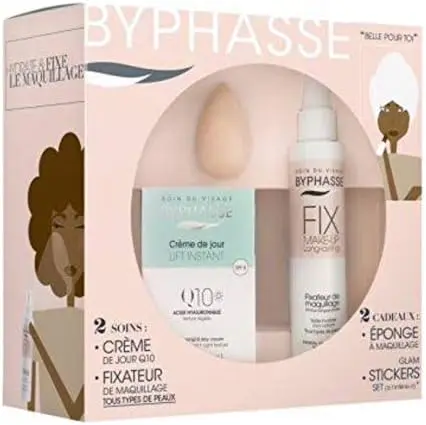 Byphasse Caja Regalo "Belle pour toi" con Fijador de Maquillaje, Crema de Día Lift Instant SPF8 y 2 regalos. El set perfecto para un maquillaje duradero y una piel cuidada.