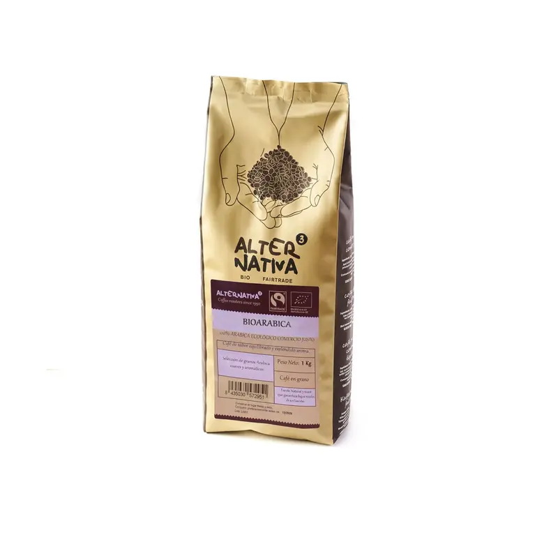 Cafe bio arabica en grano 1 kg Alternativa3