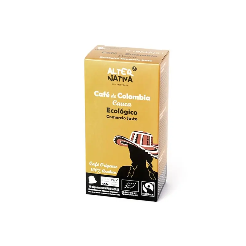 Cafe Colombia en capsulas bio 5.5g 10 unidades Alternativa 3