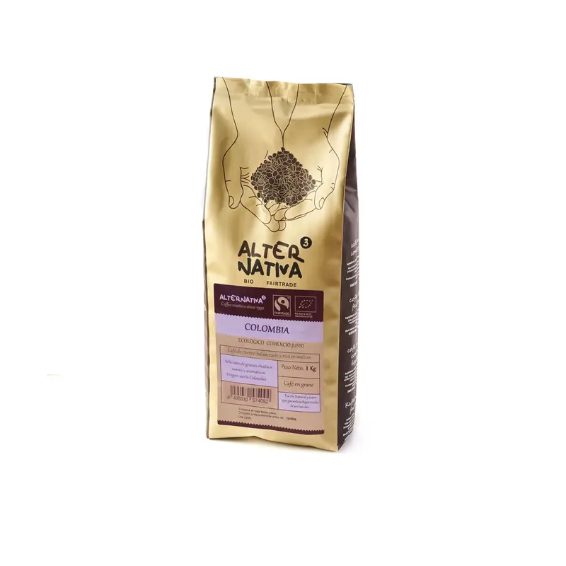 Cafe colombia en grano bio 1 kg Alternativa3