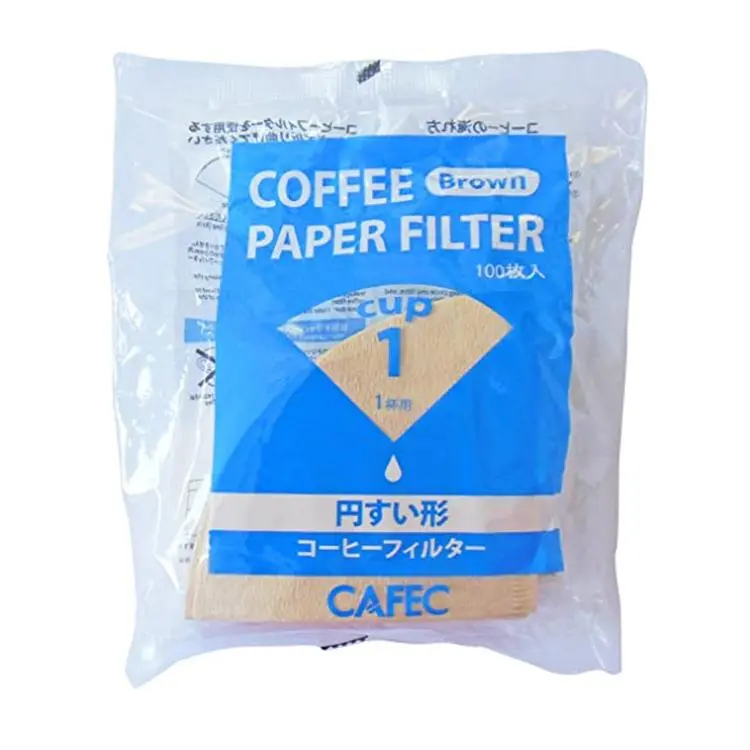 Cafec Traditional V60 filter paper cup1 (brown). 100 units in a bag.