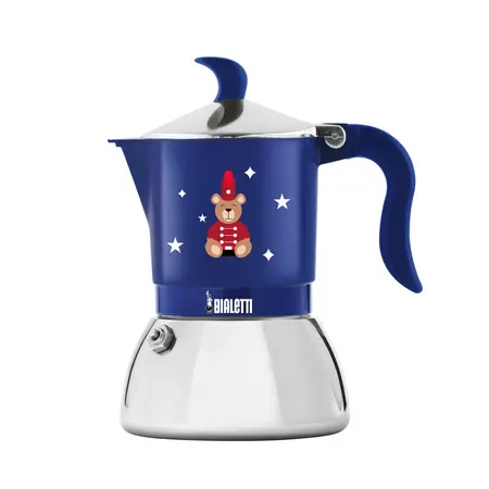 Cafetera Moka/Italiana Joyfull Christmas Azul 4 tazas