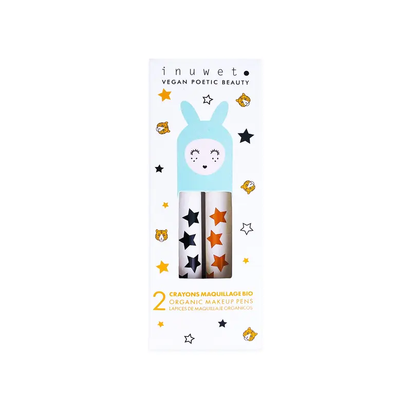 Caja de 2 lápices maquillaje KING OF FUN Naranja & Negro