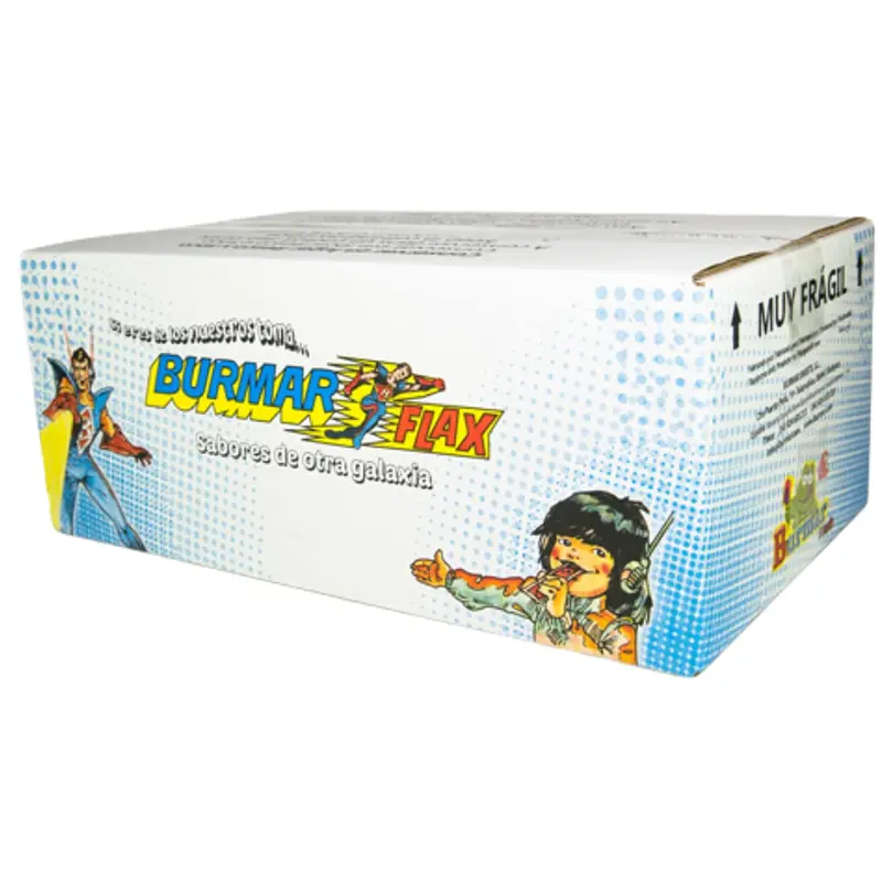 Caja de 48 Polos Flash Burmar de tamaño grande (135 ml). Un surtido con los seis sabores más refrescantes y tradicionales, ideal para familias y eventos de verano.