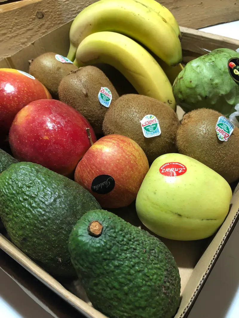Caja de fruta para deportistas