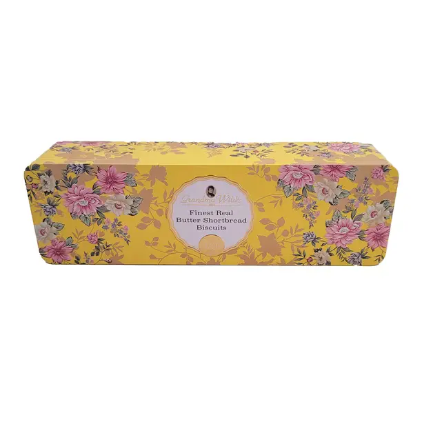 Caja de lata con galletas de mantequilla