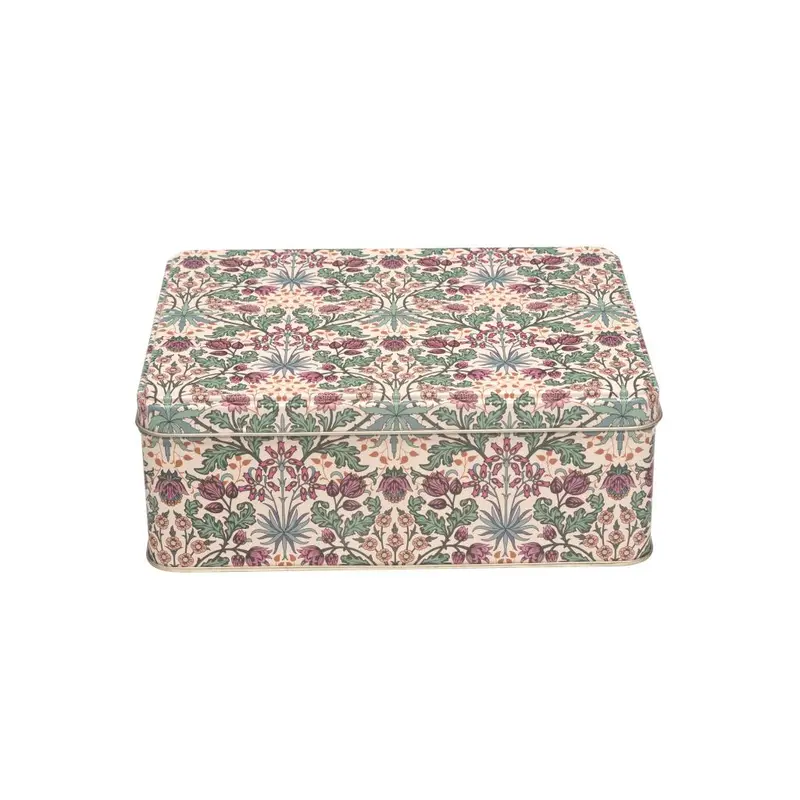 Caja de lata rectangular con diseño Hyacinth