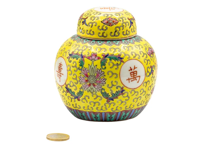 Caja de té, China, pintada a mano, mediados del siglo XX #93064