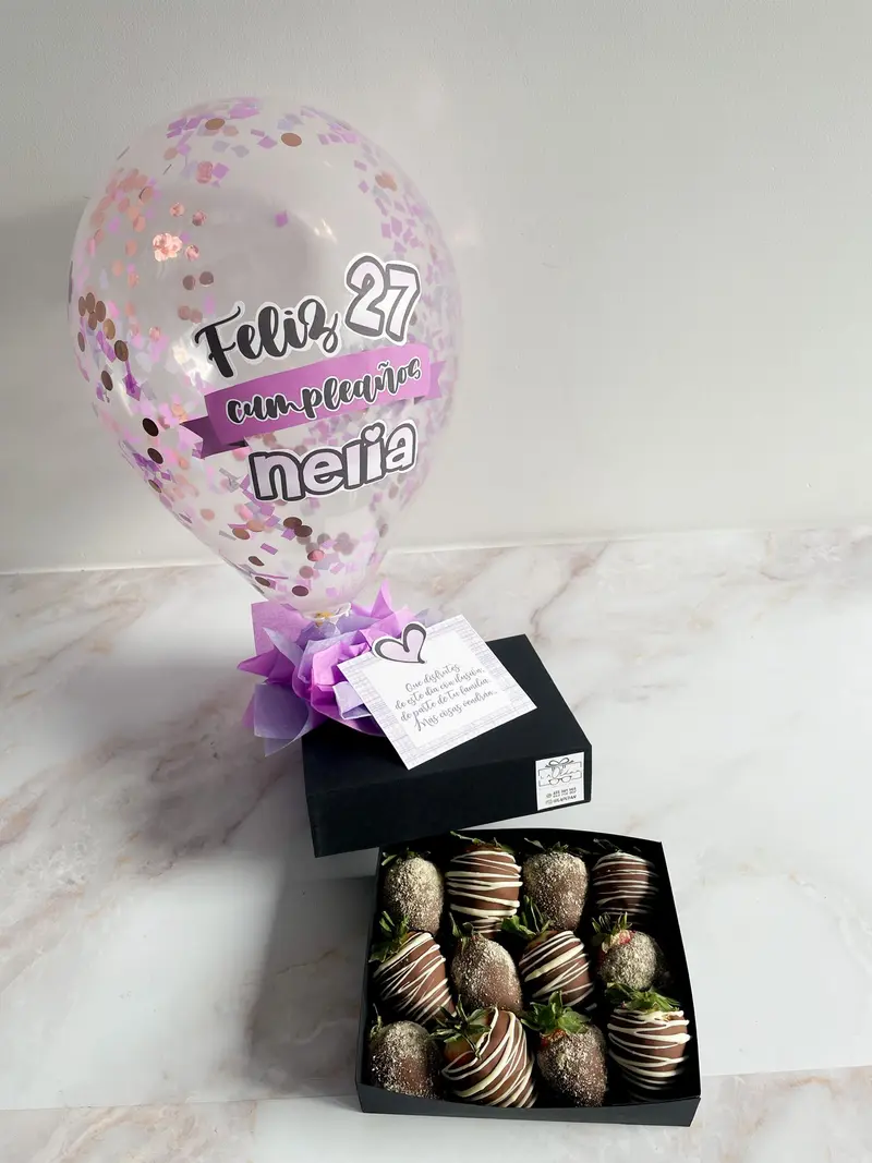 Caja Fresas con Chocolate