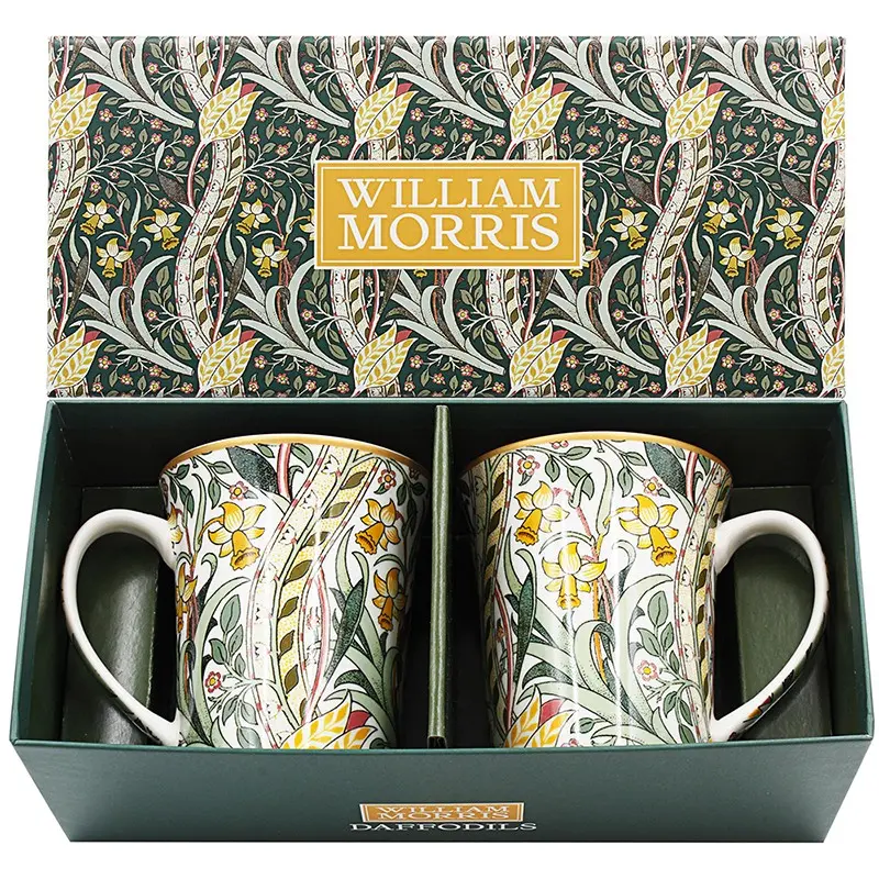 Caja regalo de 2 tazas de porcelana Daffodil, 300 ml