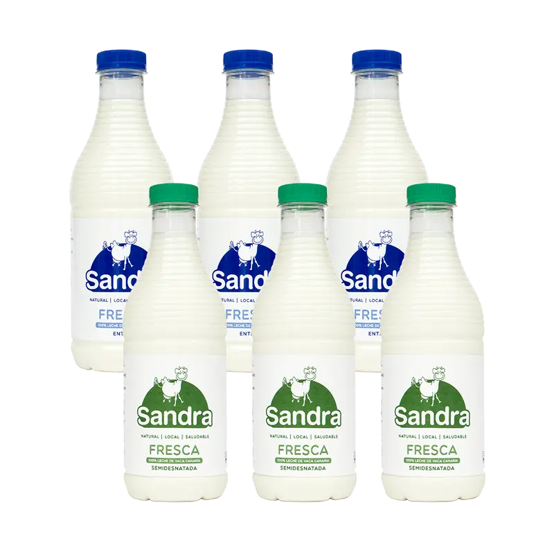 Caja Variada de Leche Fresca (6 botellas)