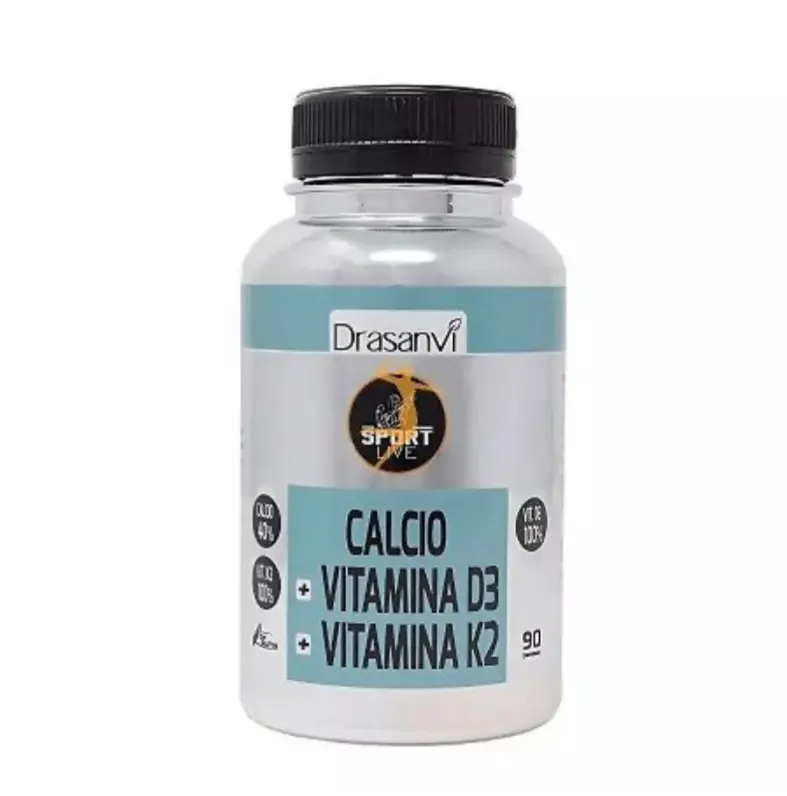 Calcio Vitamina D3+ K2 90 Comprimidos Sport Live Drasanvi