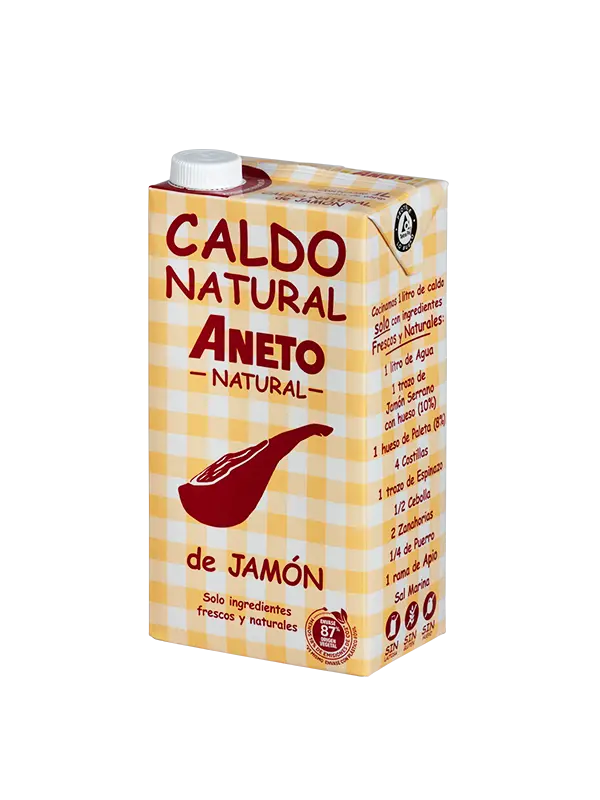 Caldo de Jamon SinGluten 1L Aneto