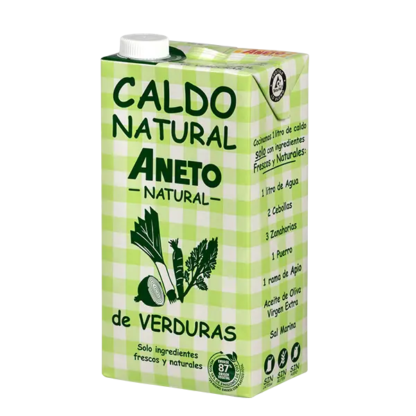 Caldo de Verduras SinGluten 1L Aneto