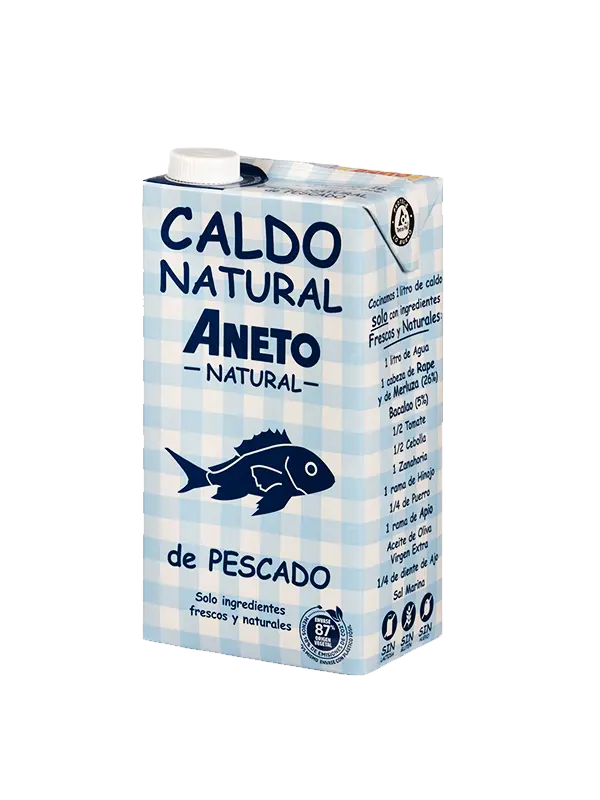 Caldo Natural de Pescado SinGluten 1L Aneto