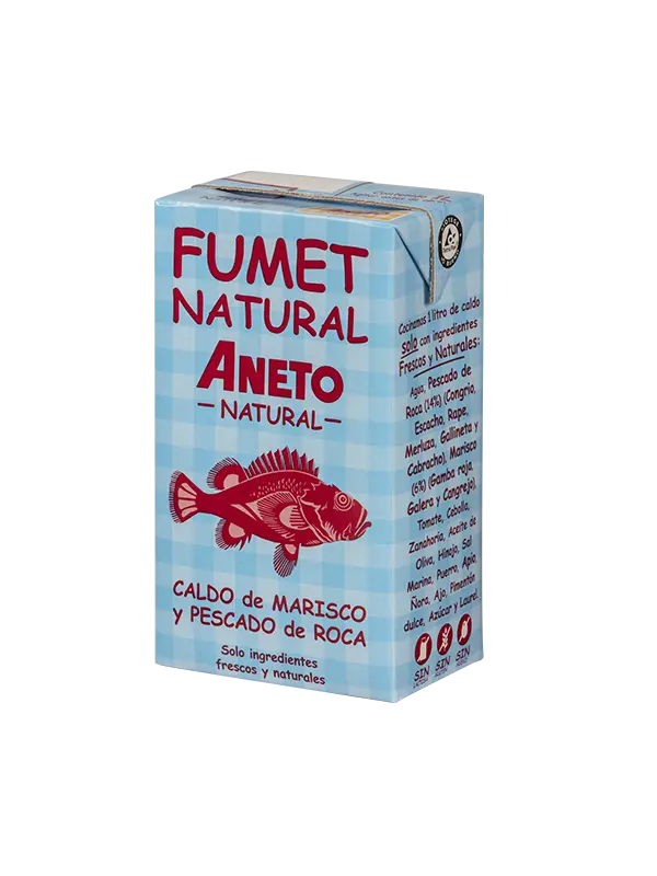 Caldo Natural Fumet Pescado y Marisco 1L Aneto