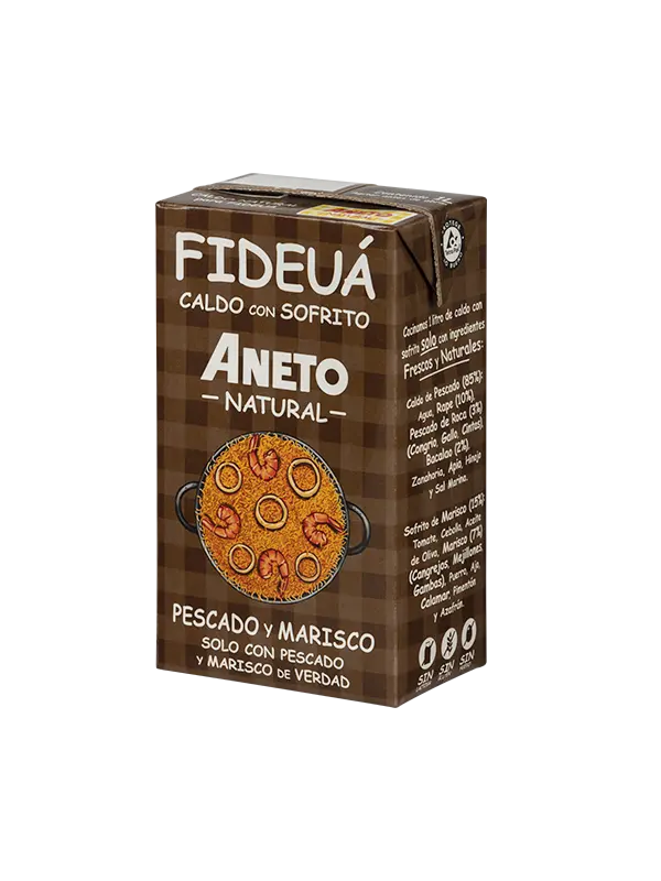 Caldo para Fideua Pescado y Marisco 1L Aneto