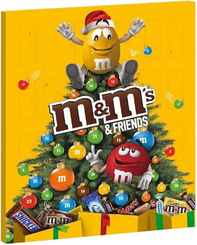 Calendario de Adviento M&M's & Friends con 361g de chocolatinas surtidas. Reúne a tus marcas favoritas