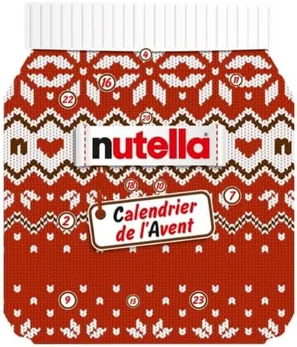 Calendario de Adviento Nutella con 24 porciones gourmet (528g). Un regalo de Navidad original con el sabor único de la famosa crema de avellanas y cacao.