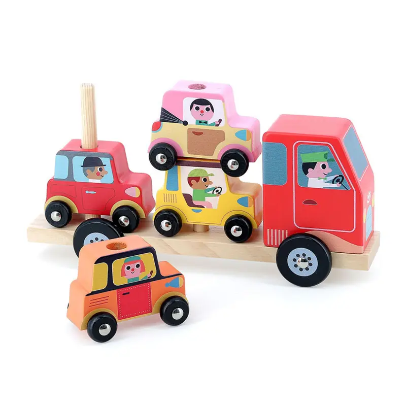 Camión coches apilables