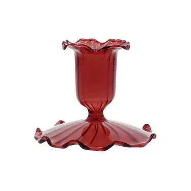 Candelabro de cristal rojo