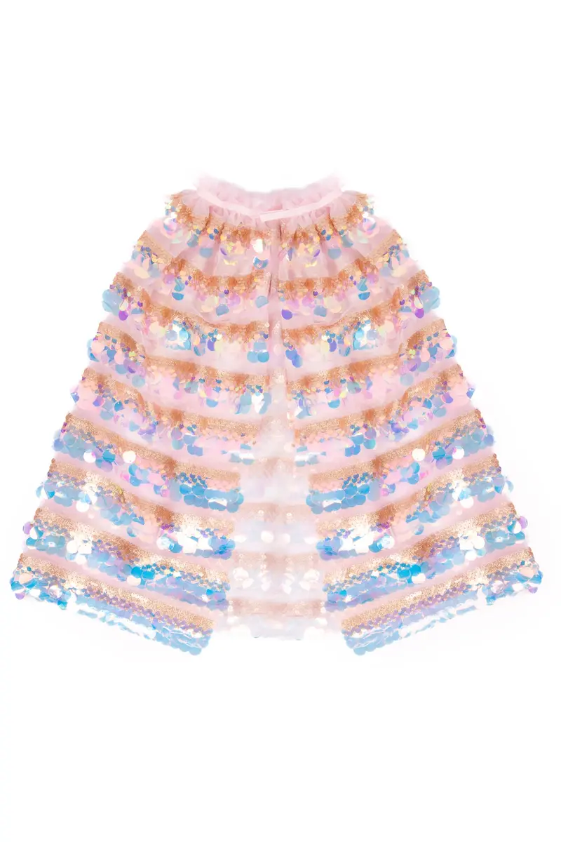 Capa de Lentejuelas Rosa y Dorado Talla 4-6 años
