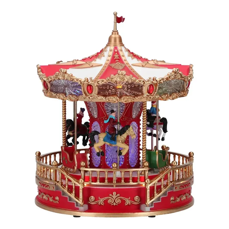Carrusel Musical Navideño con Luces LED