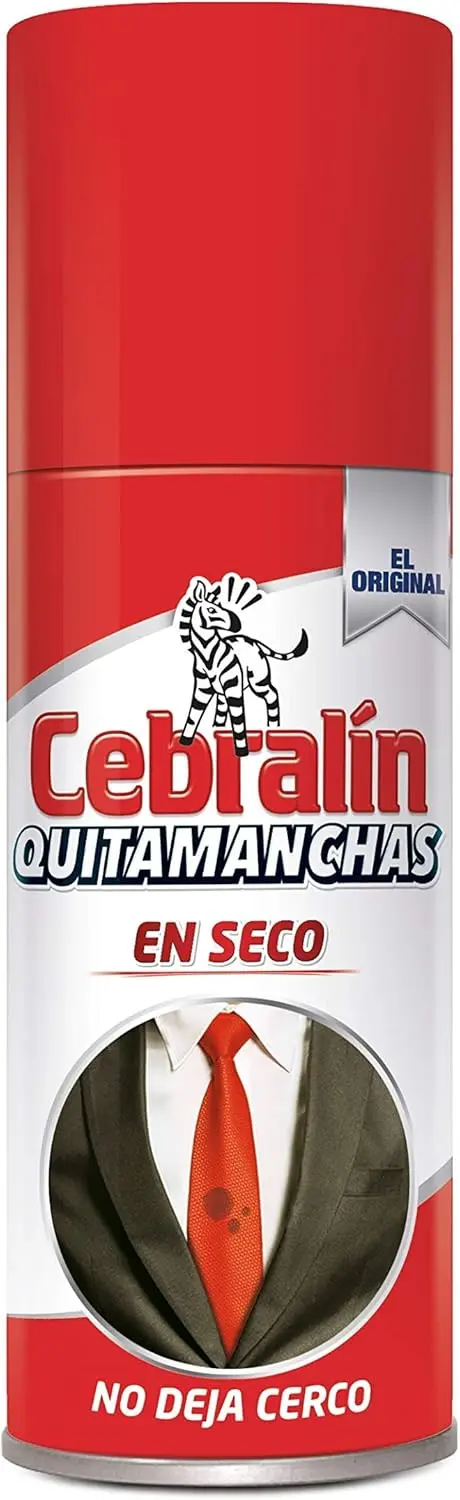 Cebralín Quitamanchas Líquido en Seco, Pack de 3 botes de 134ml. La solución de emergencia para eliminar manchas de grasa en cualquier lugar, sin necesidad de frotar ni lavar.