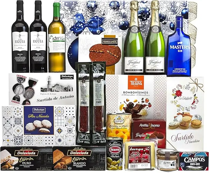 Cesta de Navidad Gourmet Lote B805 de Cia&Co. Un regalo inolvidable con una selección de productos de alta calidad, perfecto para empresas y para celebrar en familia.