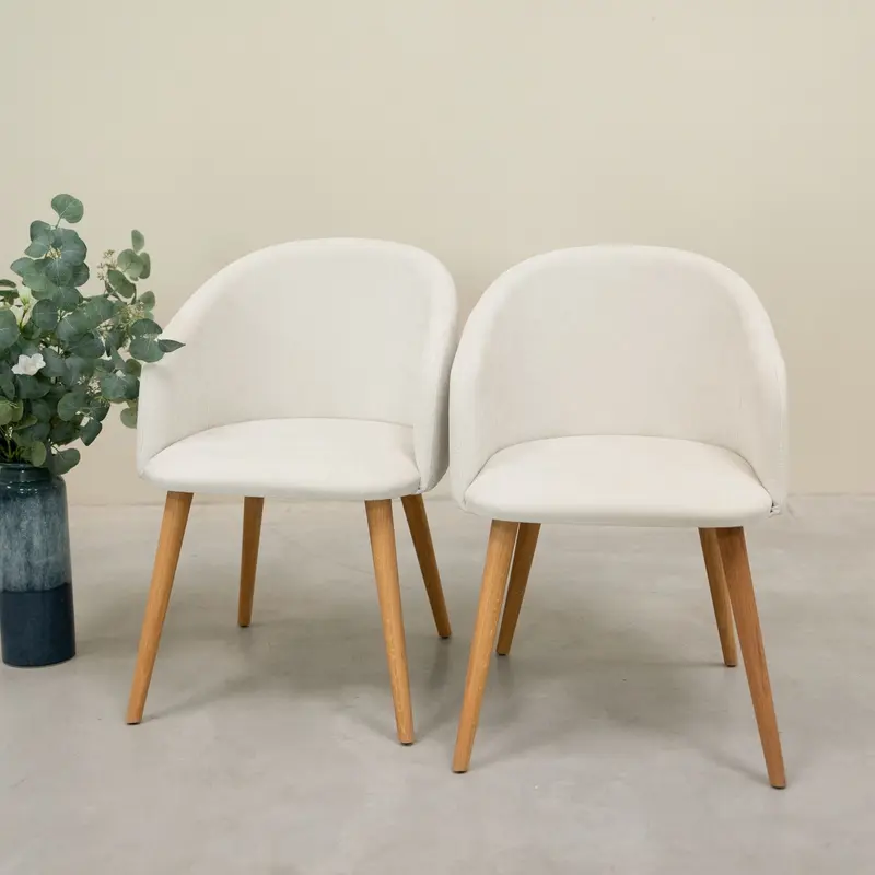 Chaise en bois massif de chêne Ana, revêtement - NordicStory