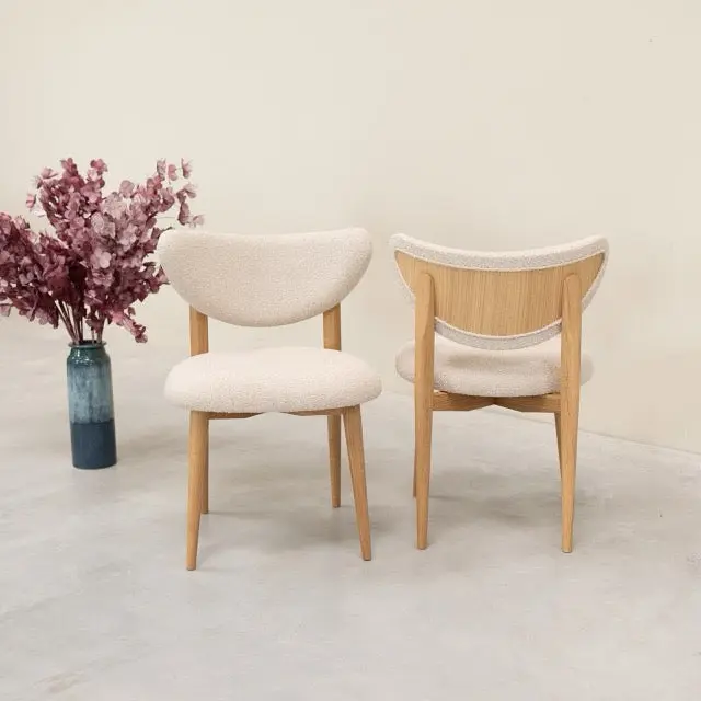 Chaise en bois massif de chêne Nube - Lot de 2 ou 4 chaises - VESKOR