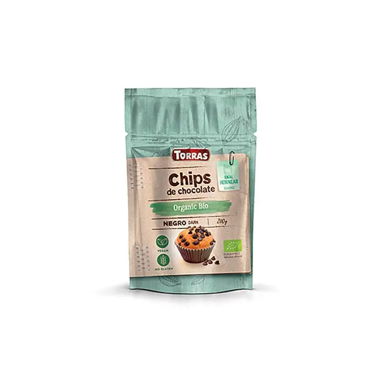 CHIPS DE CHOCOLATE BIO, 200 g - TORRAS