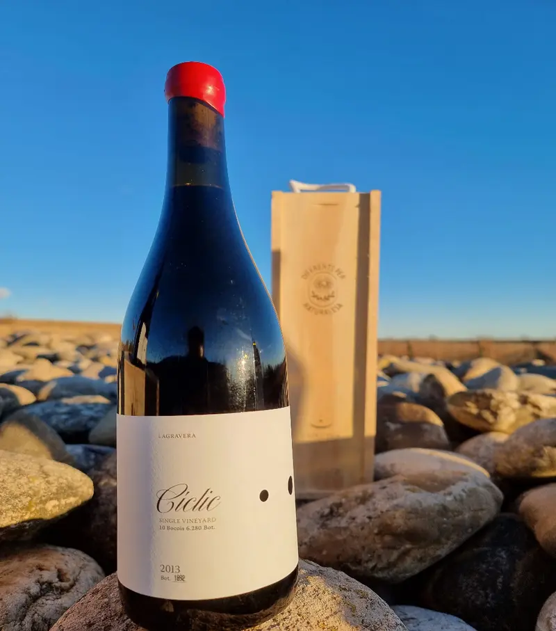Cíclic tinto con caja de madera