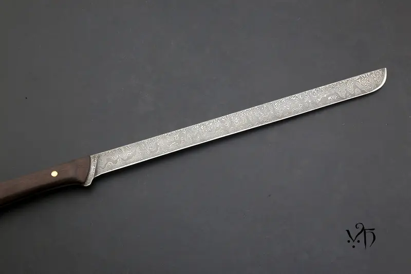CLÁSICO | Cuchillo jamonero 285 mm – Damasco forjado a mano