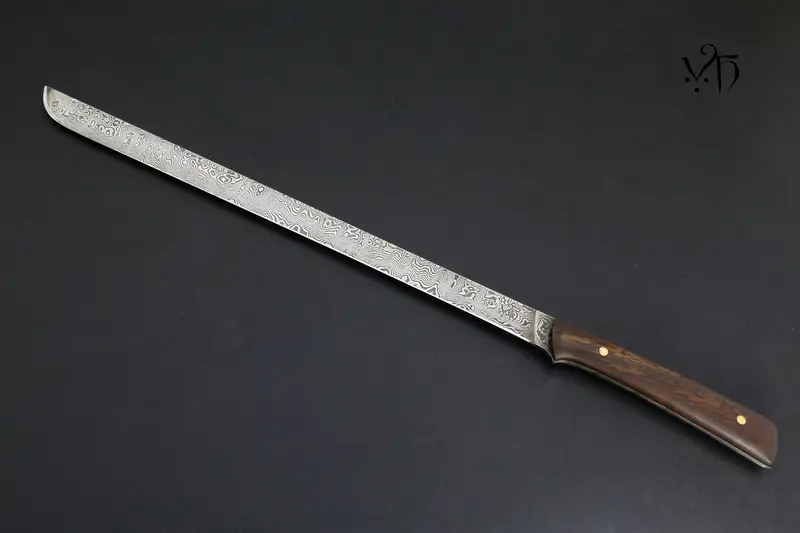 CLÁSICO | Cuchillo jamonero 300 mm – Damasco – 135 capas