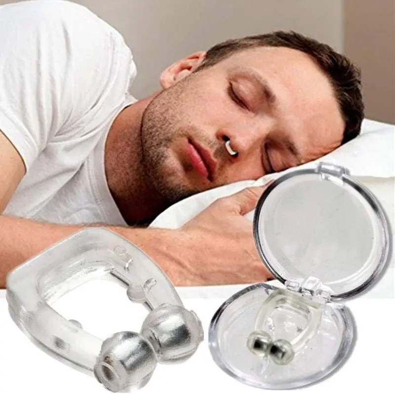 Clip Nasal Magnético Anti-Ronquidos de Silicona, Dispositivo para Dejar de Roncar. Solución cómoda y reutilizable para mejorar la respiración y garantizar un sueño reparador.