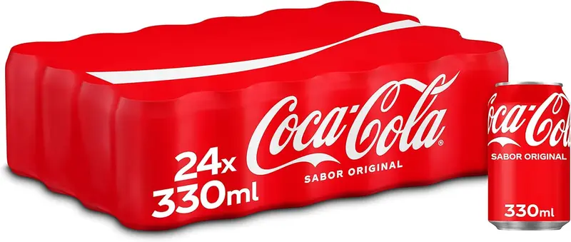Coca-Cola Sabor Original, pack de 24 latas de 330ml. El refresco de cola icónico para disfrutar en cualquier momento, con su sabor inconfundible desde 1886 y envase reciclable.