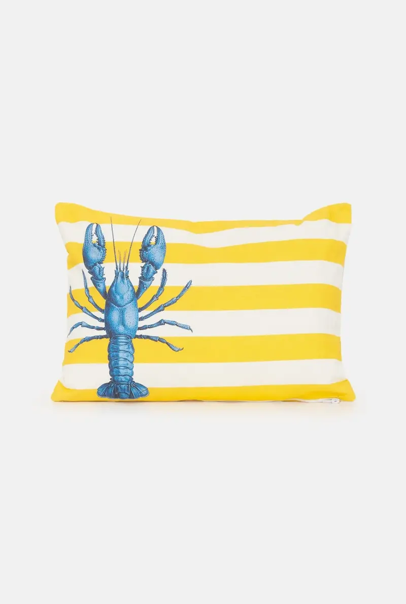 Cojin rayas langosta amarillo